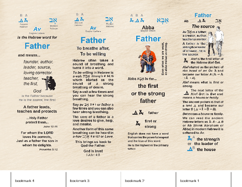 Fathers Day Bookmarks - FREE