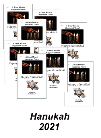 Hanukkah 8 cards for 2021