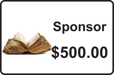 - $500 Sponsor for materials and teachings